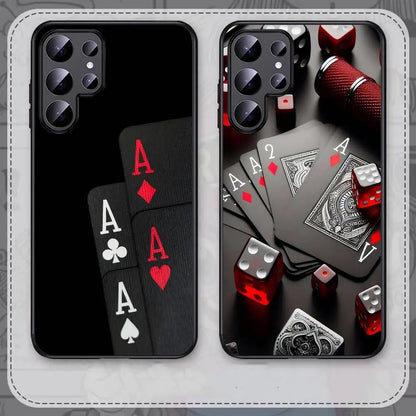 Poker Playing Card Phone Case - Protective Cover for Samsung Galaxy S25, S24, S23, S22 & Note Series