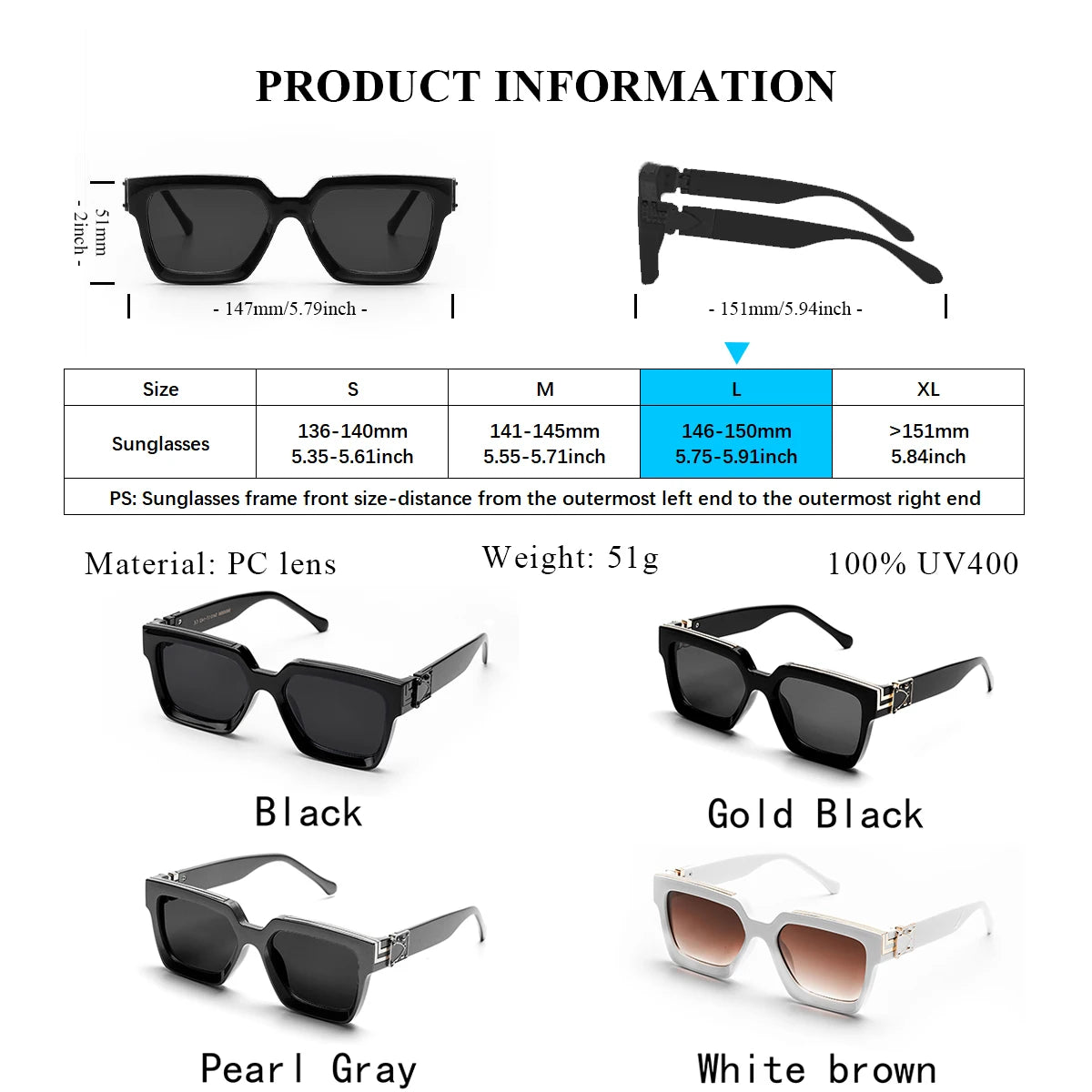 Ruiao Retro Black Millionaire Sunglasses – Luxury Square Designer Shades for Men & Women (2024)