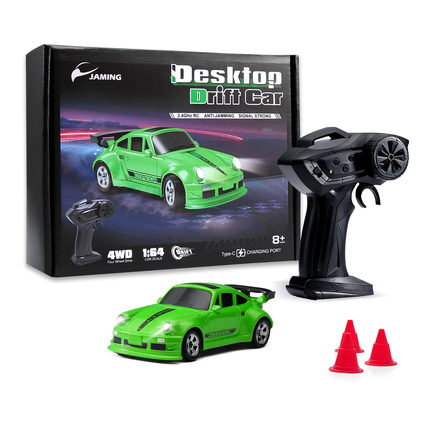 KF20 1:64 RC Drift Car — 2.4G High-Speed 4-Wheel Mini Remote Control Racing Toy for Kids