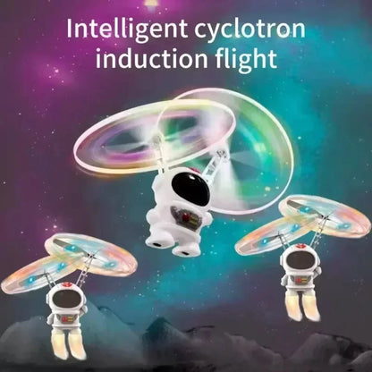 Mini Astronaut Drone Toy — Cartoon Spaceman Flying Robot with USB Charging & Hand Control for Kids