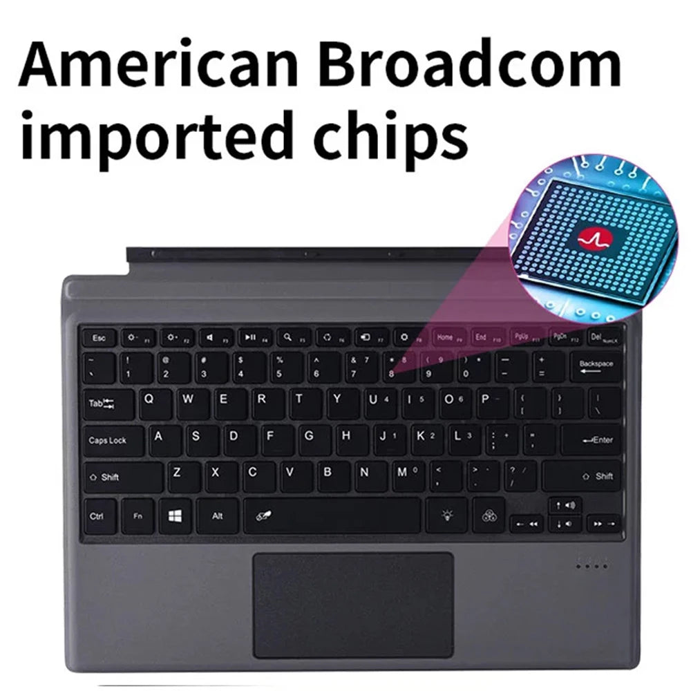 Backlit Bluetooth Keyboard with Trackpad – Wireless Teclado for Microsoft Surface Pro 3–11/X