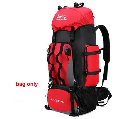 90L Waterproof Hiking Backpack – Large Capacity Trekking Rucksack for Camping, Travel & Outdoor Sports Equipment for Men