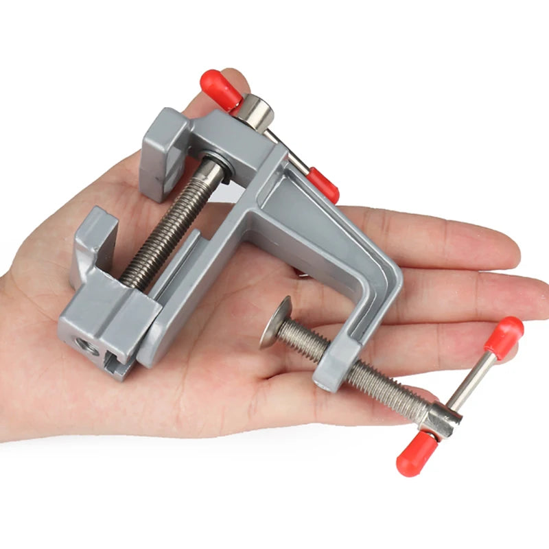 Mini Bench Vise - Multi-Functional 3.5" Aluminum Clamp for Jewelers, Hobbyists, and Small Tasks, Flat Pliers Tool Vice