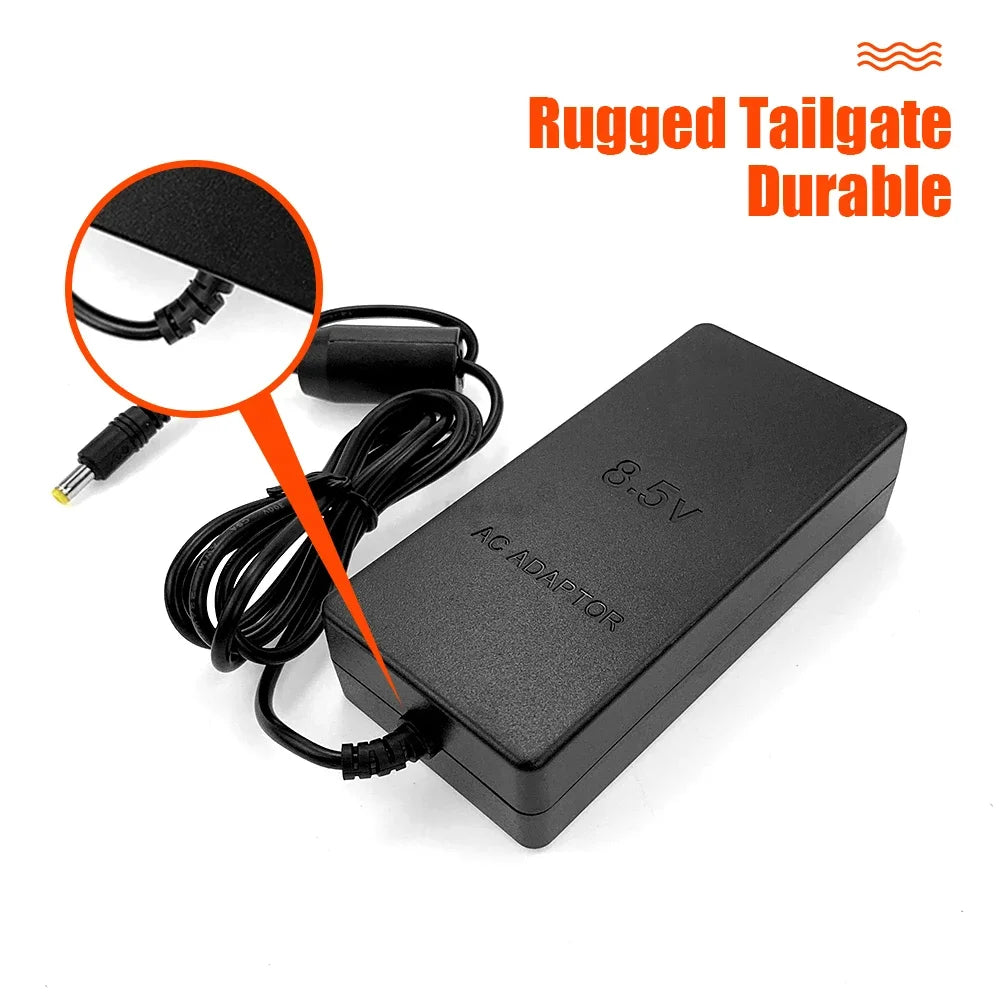 New Power Supply for PS2 Slim – Replacement AC Adapter Charger, 100-240V, DC 8.5V for 70000 Console (EU/US Plug)