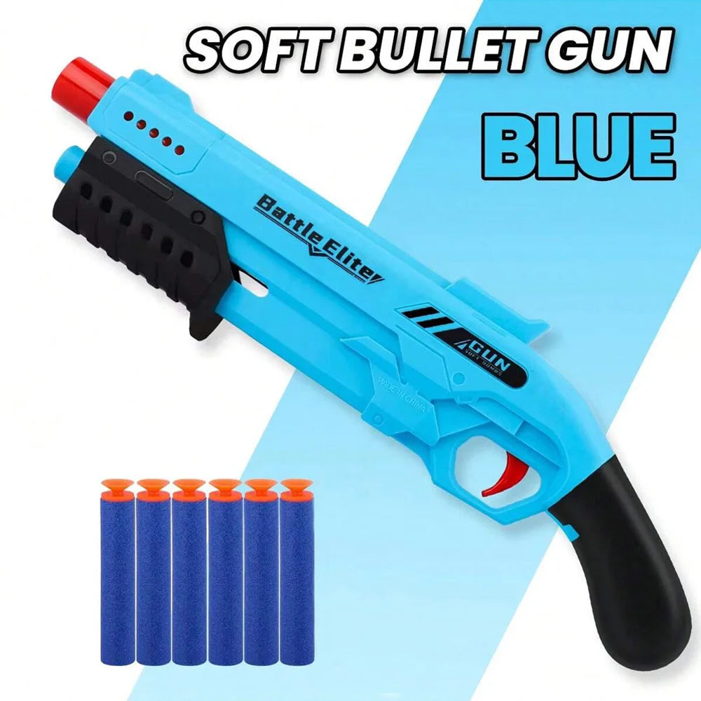 Soft Bullet Blaster Toy Gun - Durable Outdoor Foam Dart Launcher for Boys & Girls, Halloween & Christmas Gifts