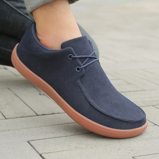 High-Quality Wide Barefoot Non-Slip Casual Walking Shoes – Comfortable Classic Fashion Men’s Sneakers, Plus Size 46