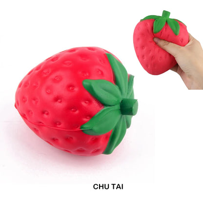 Super Jumbo Strawberry Squishy Toy - Cream Scented Slow Rising Stress Relief Toy for Kids & Adults 11.5cm x 9cm