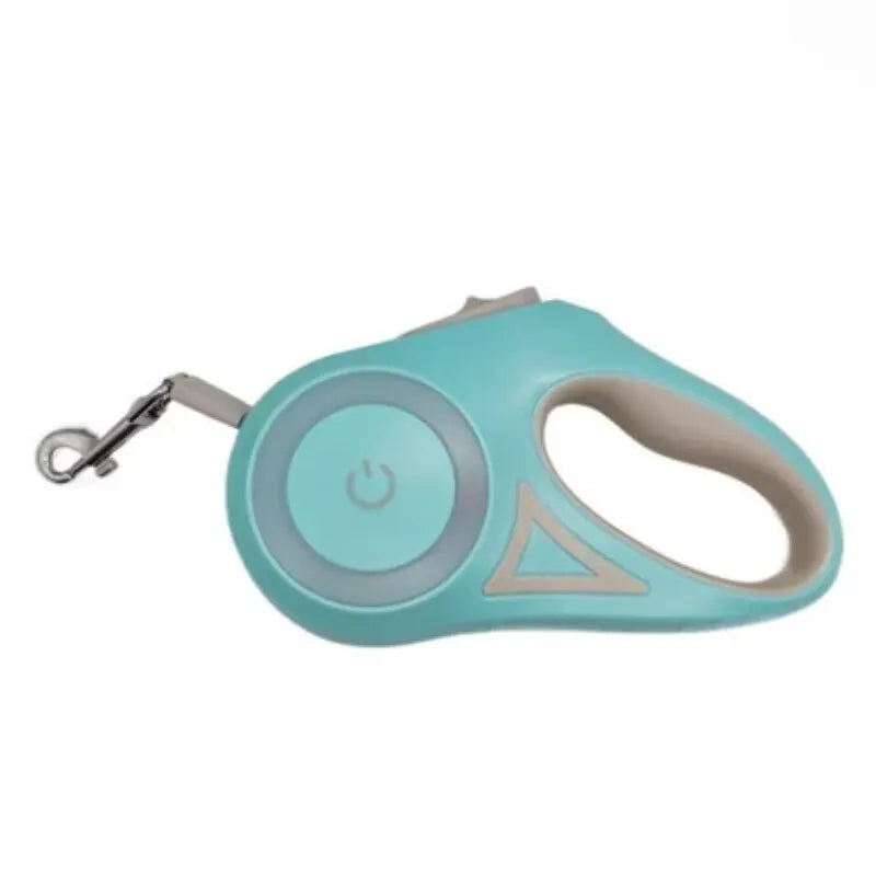 LED Flashlight Pet Leash - Retractable Lighted Night Outdoor Walking - Non-Slip Handle - 5M/3M - Dog Supplies