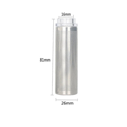 12/16mm Aquarium Inflow Inlet Filter – Stainless Steel Mesh Net Guard, Fish Tank Intake Strainer & Prefilter Cover