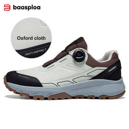 Baasploa Men’s Hiking Shoes – Breathable Outdoor Climbing & Walking Sneakers, Non-Slip & Durable