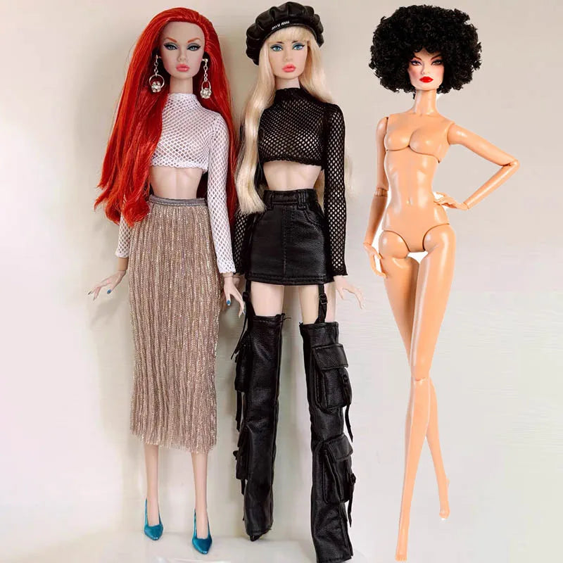 32cm Celebrity Makeup FR Supermodel Nude Doll – 1/6 BJD Movable Joints DIY Dress-Up Toy Gift