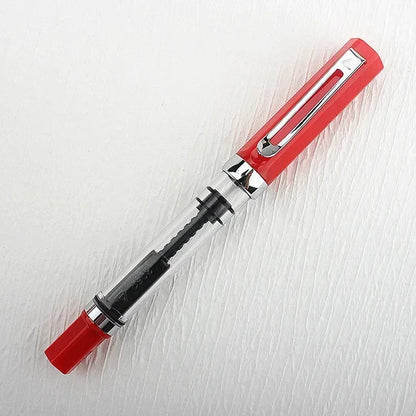 3059 Piston Fountain Pen – High-Quality Transparent Resin with EF/F Nib (0.38/0.5mm) for Business & Gift