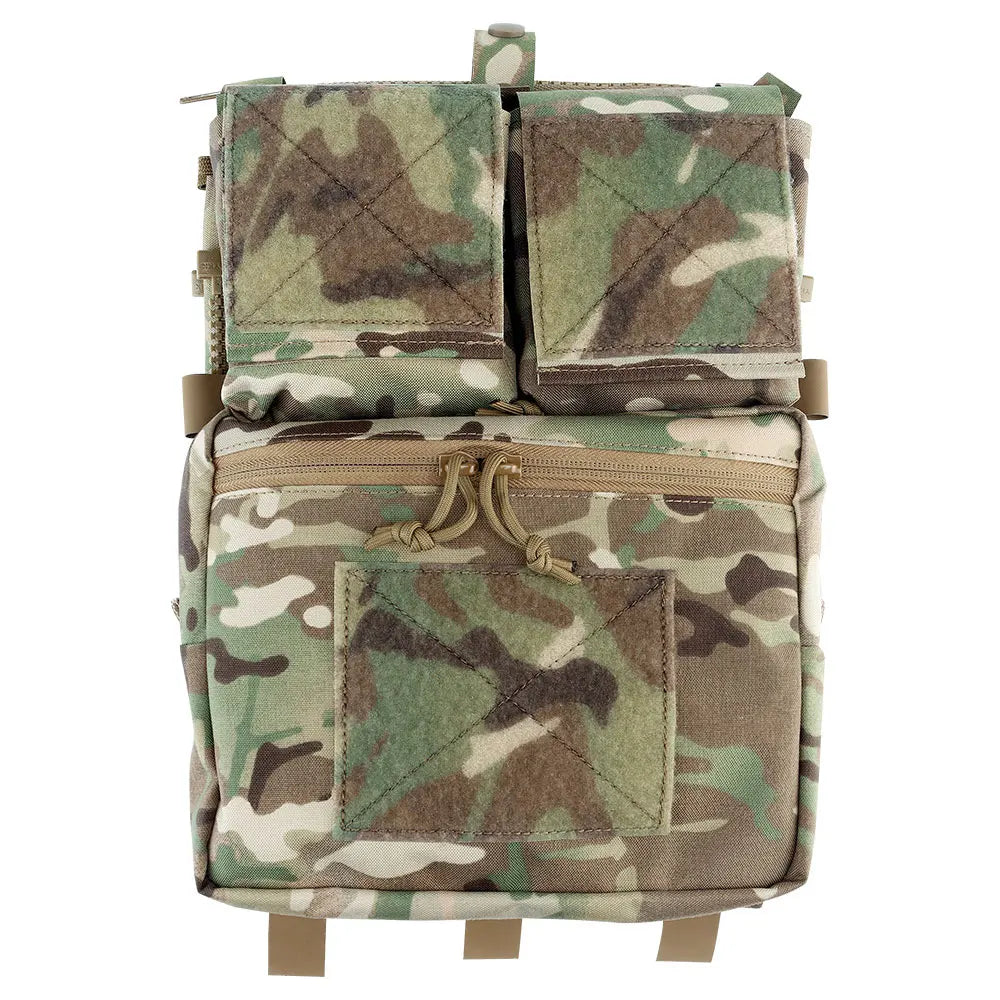 LV119 Tactical Vest Back Panel – Spiritus Systems Hunting Combat Airsoft Plate Carrier with Storage Pouch & Assault Vest Expansion Gear