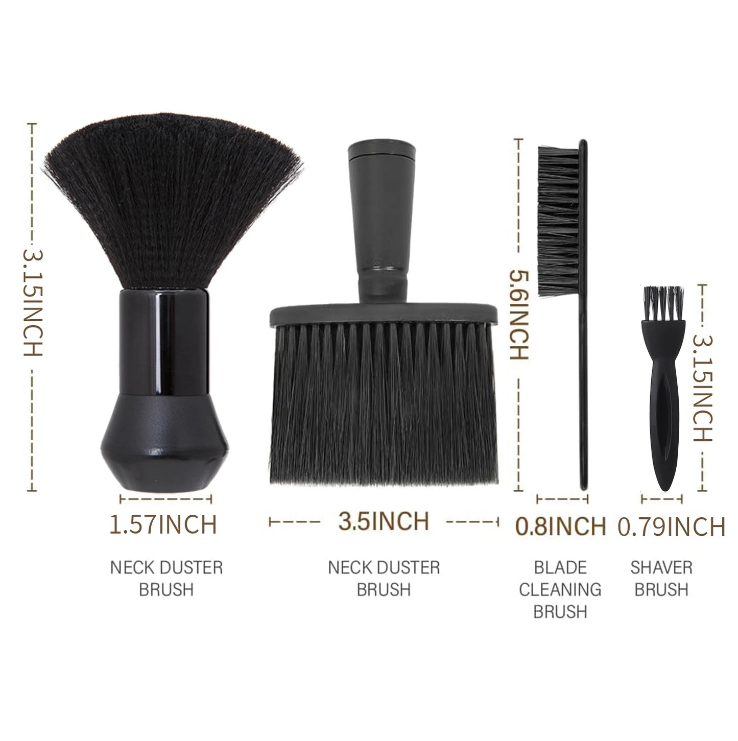 11pcs/15pcs Barber Salon Cloak Set – Adjustable Stylist Cape with Neck Buckle, Dust Removal Brush & Comb