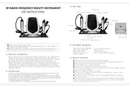 5MHz Radio Frequency RF Lifting Machine – Tripolar RF Facial and Body Device for Skin Tightening, Eye Care, and Neck Wrinkle Removal