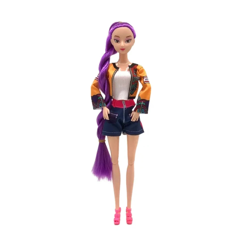2025 Kpop Demon Hunters Doll Set – Rumi, Mira & Zoey Action Figures for Girls, DIY Plastic Princess Toys