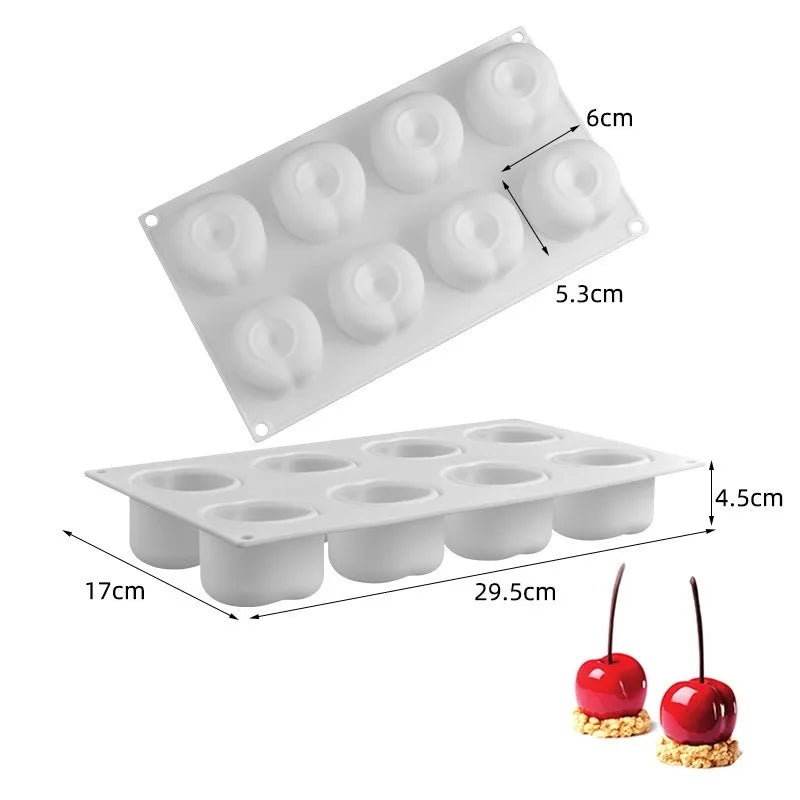 3D Fruit Shape Silicone Cake Mold — French Dessert Baking Tools for Brownies, Mousse & Pastry Decoration
