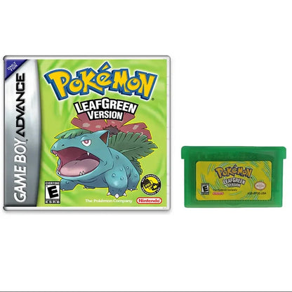 Pokemon GBA Game Cartridge Series — Emerald, Ruby, FireRed, LeafGreen, Sapphire (No Manual)