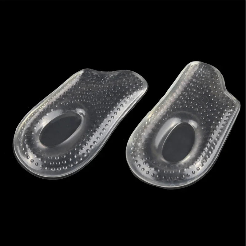 Soft Silicone Gel Heel Pads - Shock Absorbing Self-Adhesive Heel Cups for Heel Spur Support & Cushioning