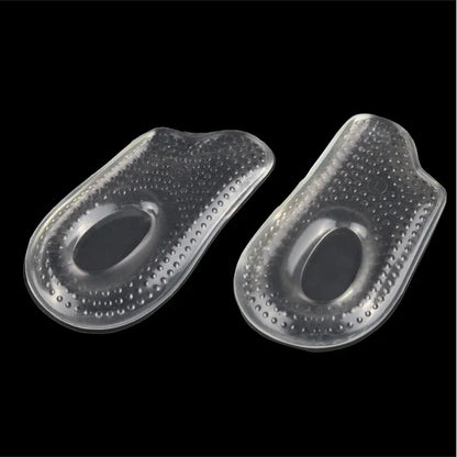 Soft Silicone Gel Heel Pads - Shock Absorbing Self-Adhesive Heel Cups for Heel Spur Support & Cushioning
