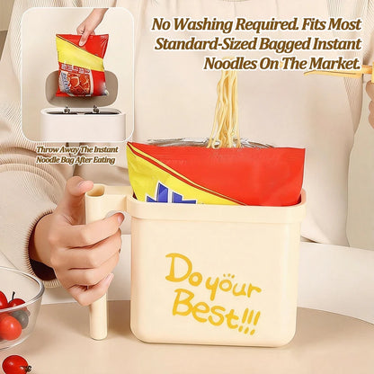 Instant Noodle Bowl with Fork – Heat-Resistant Food-Grade Ramen Lunch Box for Quick Meals and Busy Lifestyles