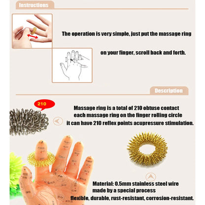 9pcs Hand & Foot Magnetic Therapy Spiky Massage Balls – Acupressure Trigger Point Pain Relief Pocket Massager
