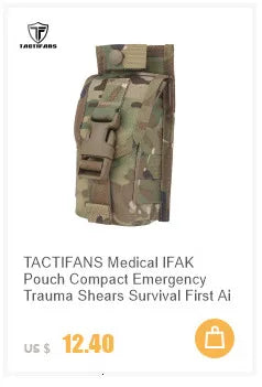 Trauma Pouch IFAK Medical Kit – Tactical Hunting Waist Bag for Battle Belt & Plate Carrier