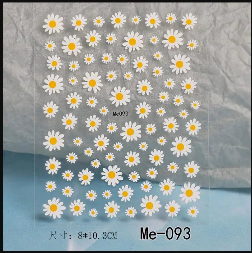 5D Macaron Nail Stickers - Embossed Flower, Fruit, Bear & Rabbit Charms for Summer DIY Manicure Decoration