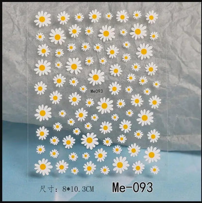 5D Macaron Nail Stickers - Embossed Flower, Fruit, Bear & Rabbit Charms for Summer DIY Manicure Decoration