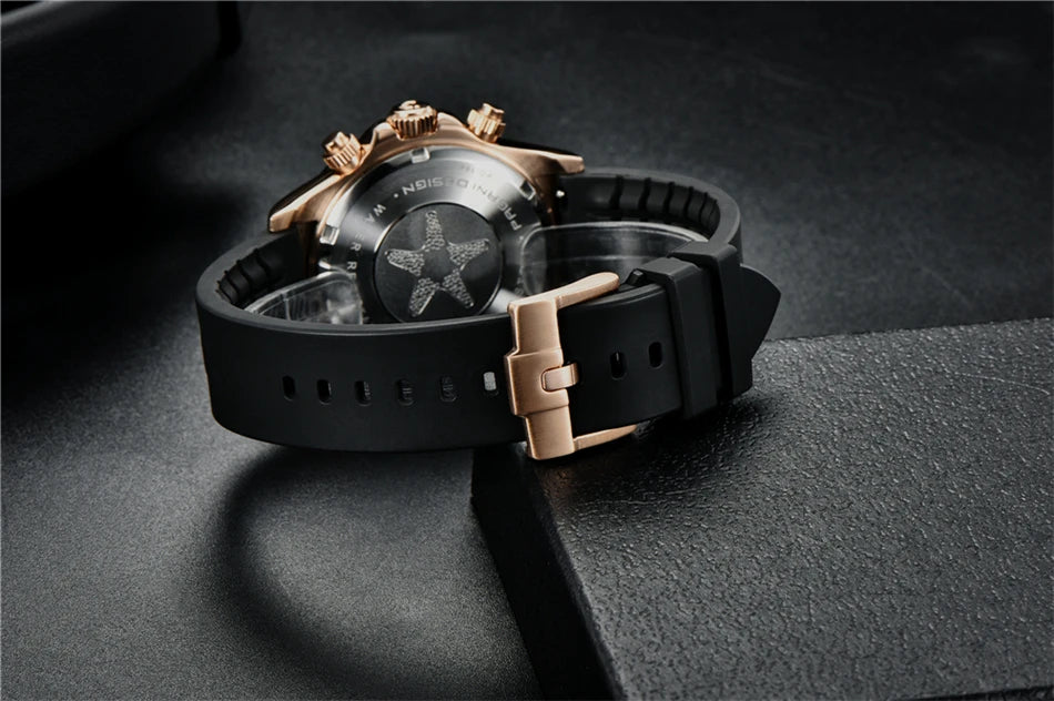 40mm PAGANI DESIGN V2 Men’s Quartz Watch – Sapphire Retro Chronograph Stainless Steel Waterproof
