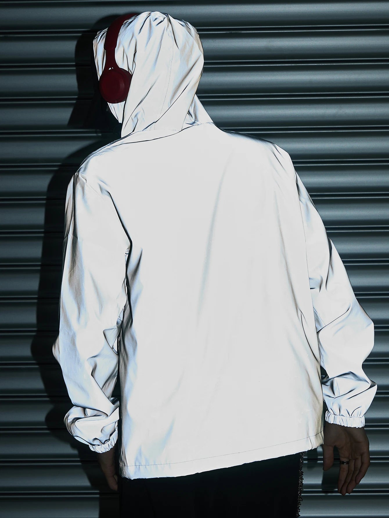Night Reflective Hooded Jacket for Men - Spring Windproof Outdoor Running Casual Streetwear Coat S-5XL