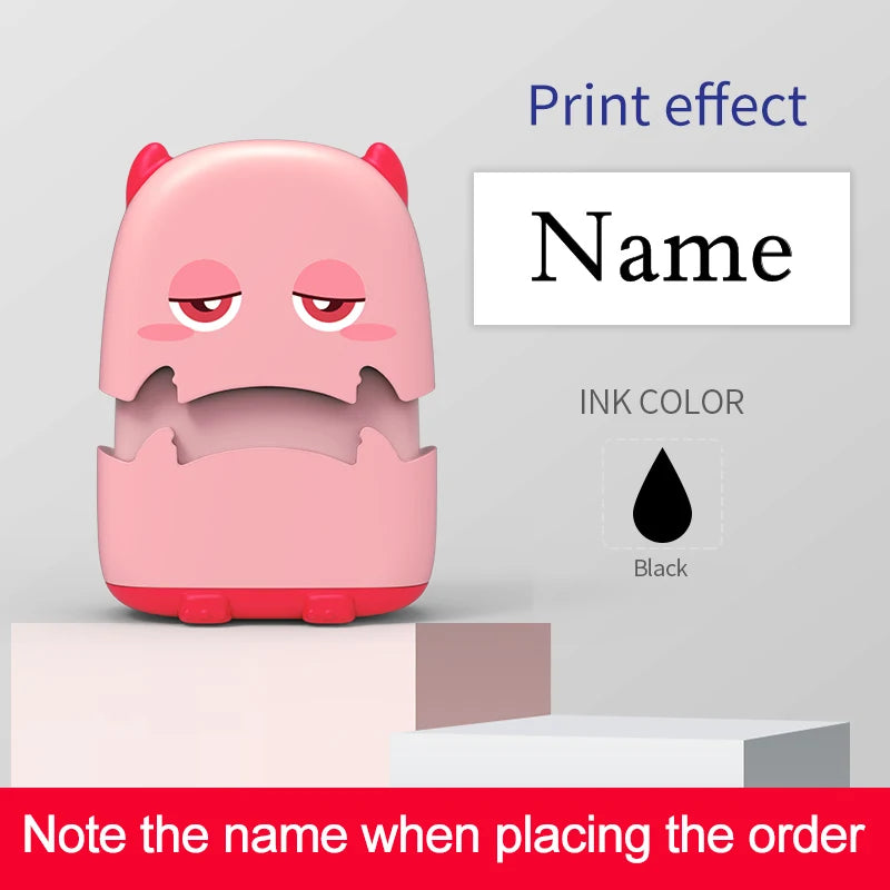 Custom Baby Name Stamp Kit - Reusable Waterproof Ink Stamp for Clothes, School Bags & Personal Items