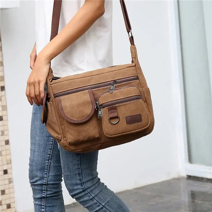 Men's Casual Sling Bag – Vintage Crossbody Messenger Shoulder Bag for Travel & Outdoor Use