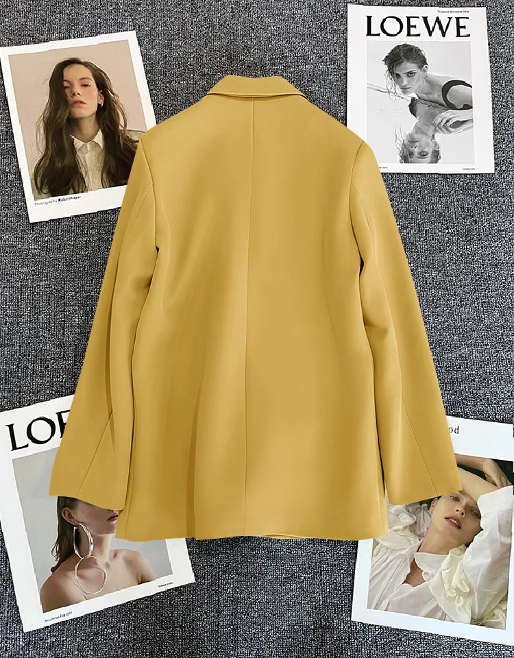 2023 Women's Elegant Single Button Blazer – Slim Fit Long Sleeve Office Jacket for Autumn & Winter