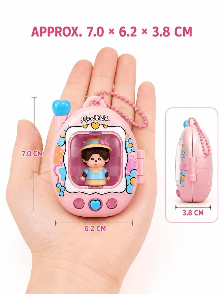 Monchhichi LED Light-Up Keychain - Retro Y2K Glowing Bag Charm and Cute Backpack Pendant