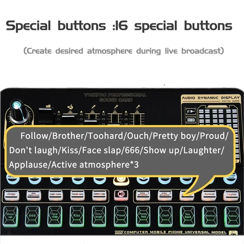 V10XPRO Computer & Mobile Live Stream Microphone Kit – Audio Studio Vocal Recording Equipment