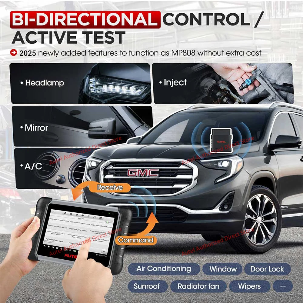 Autel MaxiCOM MK808BT PRO OBD2 Scanner – Bluetooth Car Diagnostic Code Reader, PK MK808KBT/MK808S