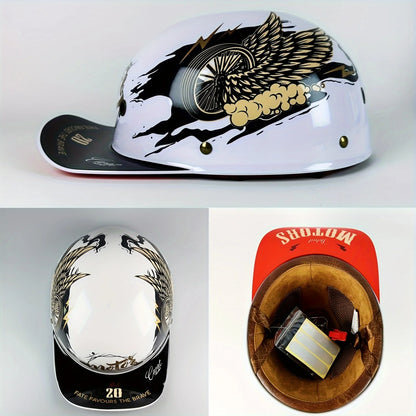Retro Half Motorcycle Helmet – Universal Four Seasons Riding Helmet for Harley & Electric Vehicles