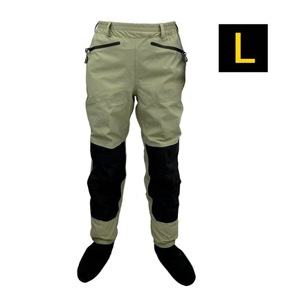 3 Layer Breathable Waterproof Fly Fishing Waist Waders – Stockingfoot High Pant Waders for Duck Hunting & Wading