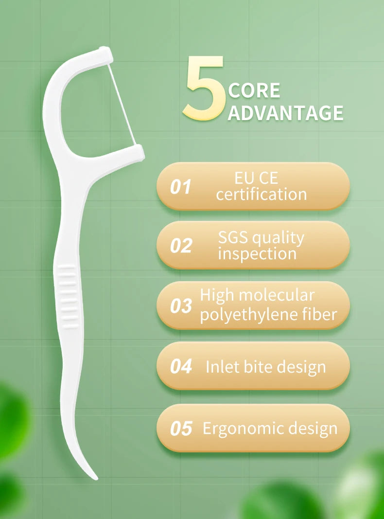50/150/300/600/1000 PCS Dental Floss Sticks - Oral Care Tools for Effective Cleaning