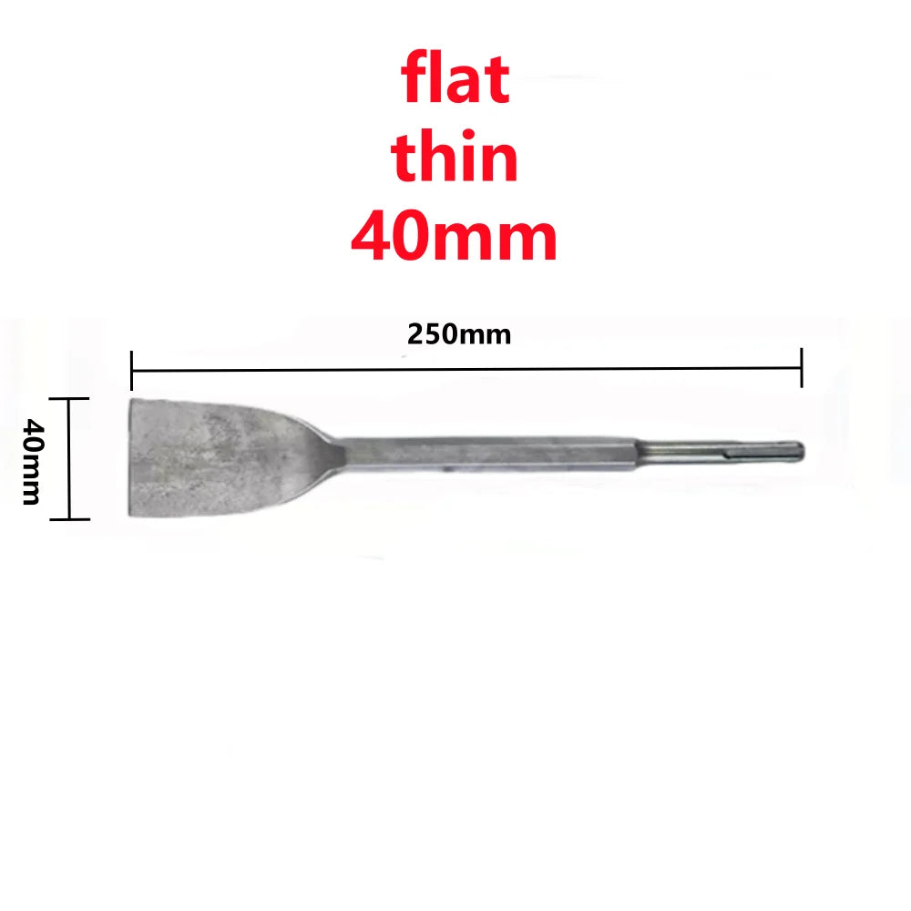 250mm SDS Plus Chisel Set – Electric Hammer Drill Bits (Point, Groove & Flat) for Concrete, Brick, Stone & Masonry Work