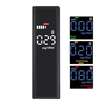 Portable High-Precision Breathalyzer – Non-Contact Alcohol Tester with LED Digital Display and Driving Alert Alarm