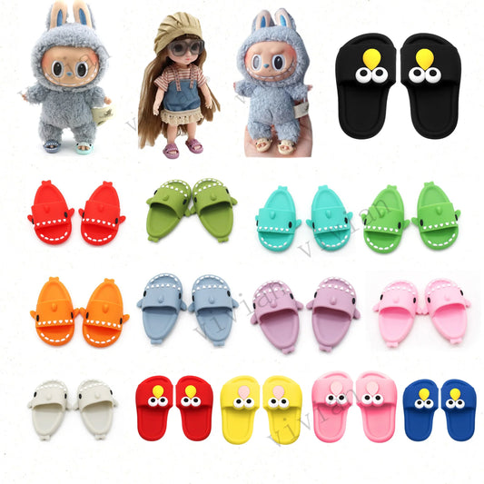 Sandal Shoes for 15-17cm Labubu Dolls — V1 V2 BJD, Blythe & OB11 Doll Slippers | DIY Doll Accessories & Toys