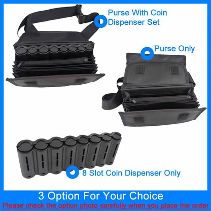 Creative Portable Coin Storage Wallet – Multi-Pocket Euro Coin Holder & Cash Fanny Pack with 8 Slots
