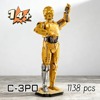 1138PCS UCS Star Battle C-3PO Robot Building Block – Union Assemble Puzzle Model Toy, Birthday & Christmas Gift