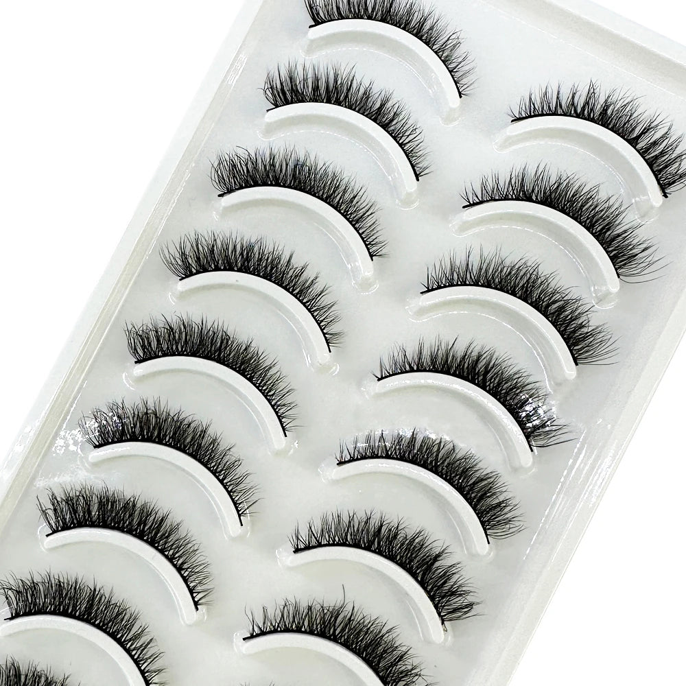 10 Pairs 3D Mink False Eyelashes – Natural Long & Short Fake Lashes Makeup Kit (38 Styles)