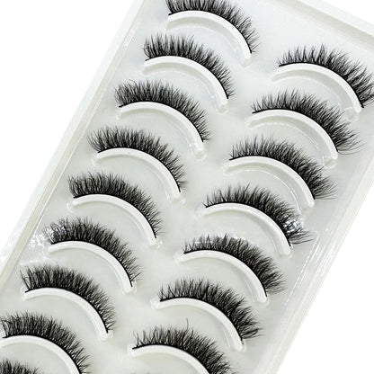 10 Pairs 3D Mink False Eyelashes – Natural Long & Short Fake Lashes Makeup Kit (38 Styles)