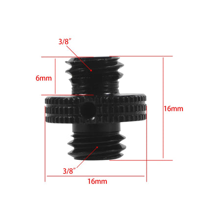 Reinforced Camera Screw Adapter - 1/4 to 3/8 Inch Male Female Thread Converter for Tripod Monopod Ball Head Light Bike Mount