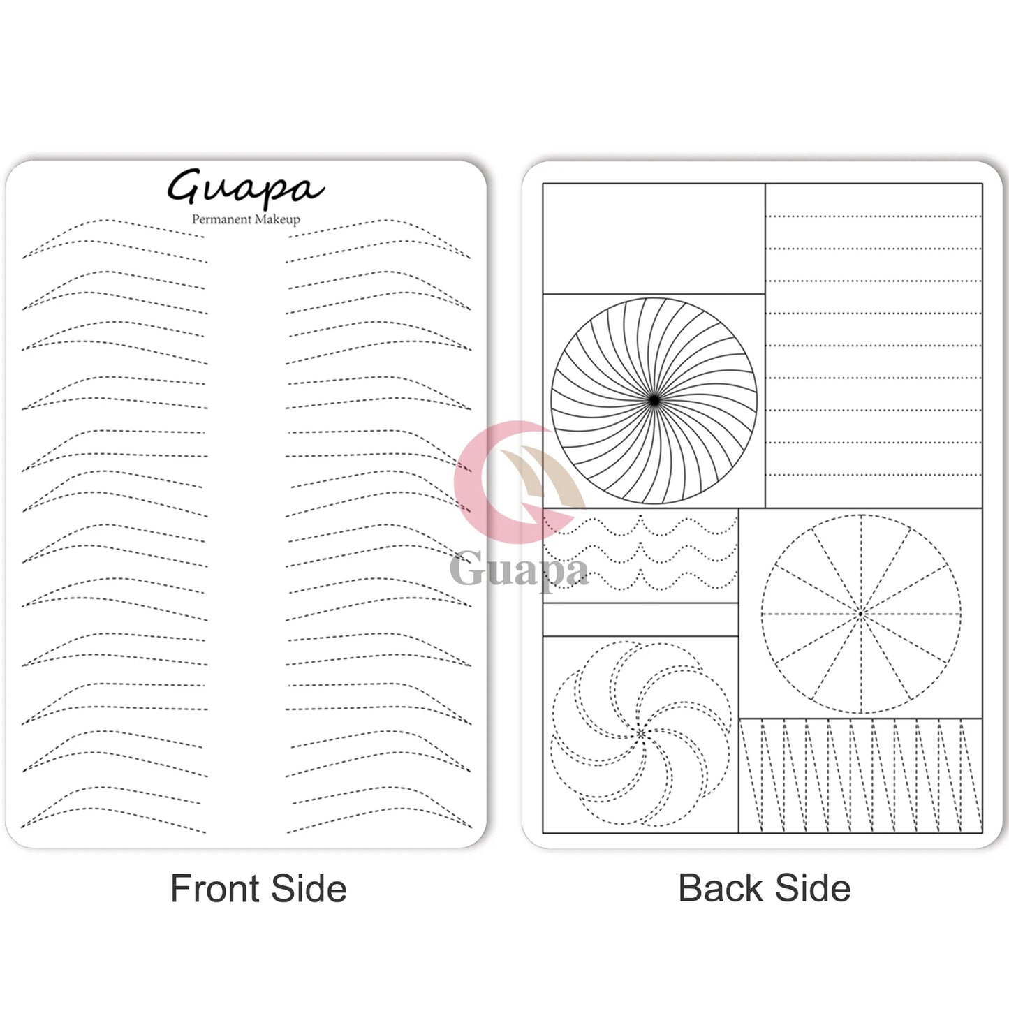 Silicone Practice Skin for Permanent Makeup — Double-Sided Latex Sheet with Brows Design for Hair Stroke Training