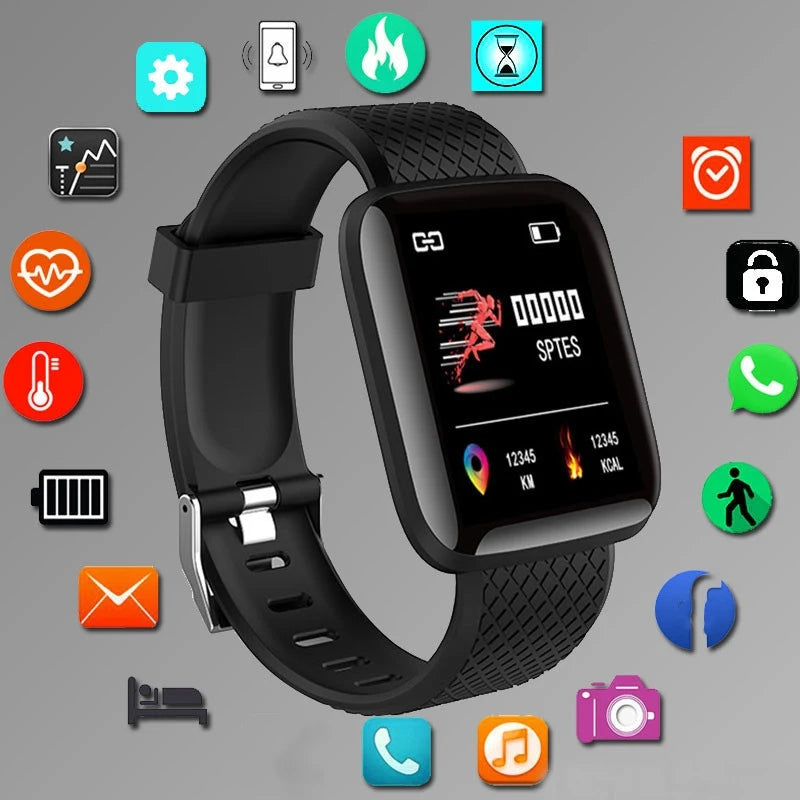 Smart Watch for Men & Women – Fitness Tracker Smartwatch with Message Notifications, Heart Rate Monitor, Electronic Wristwatch for Android & iOS, Birthday Gift Bracelet Style Watch